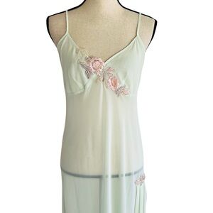 Vintage Delicates Sheer Slit Nightie Lingerie